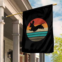 Vintage Dachshund Garden Flag 60s 70s Retro Grunge Weiner Dog Love - Wonder Print Shop