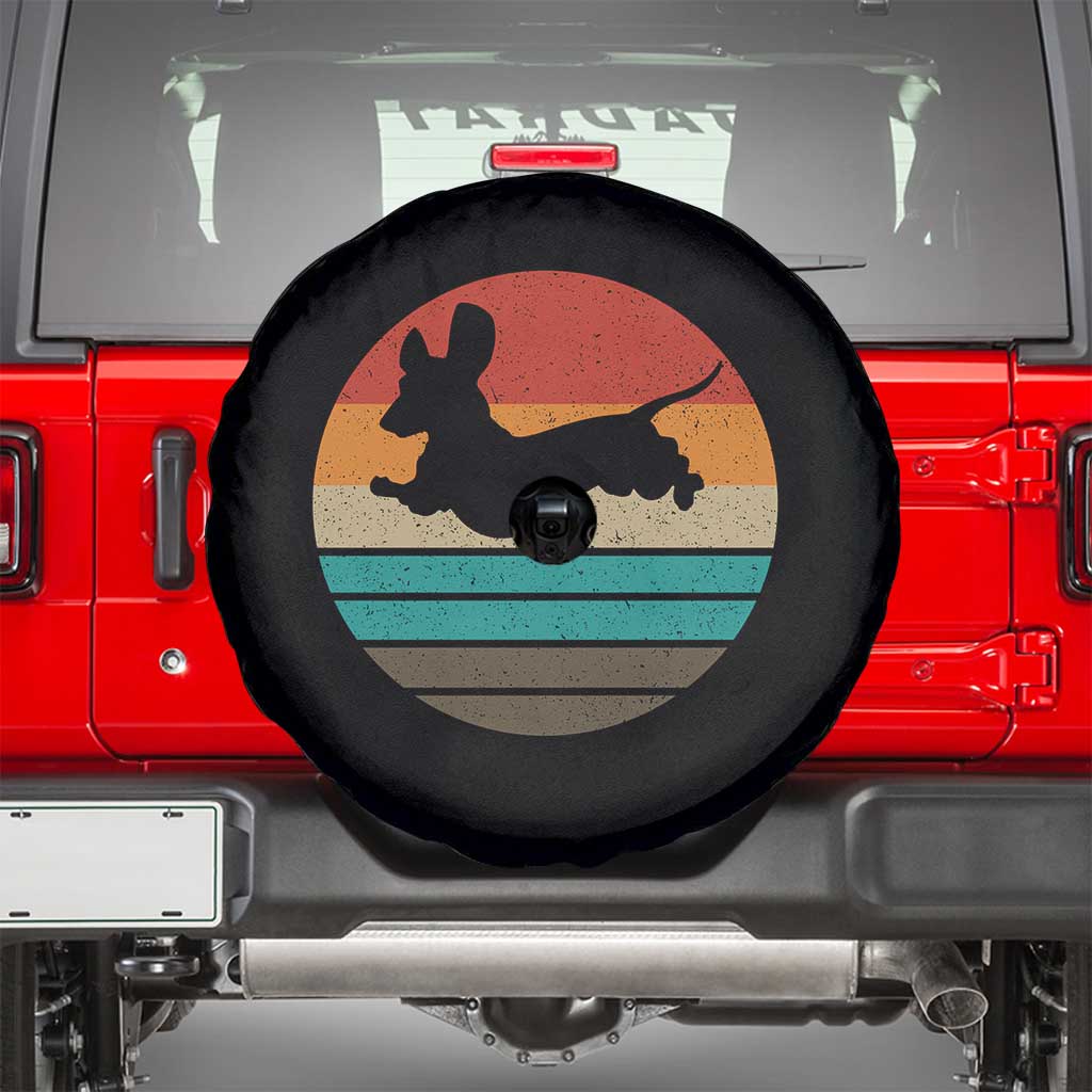 Vintage Dachshund Spare Tire Cover 60s 70s Retro Grunge Weiner Dog Love - Wonder Print Shop