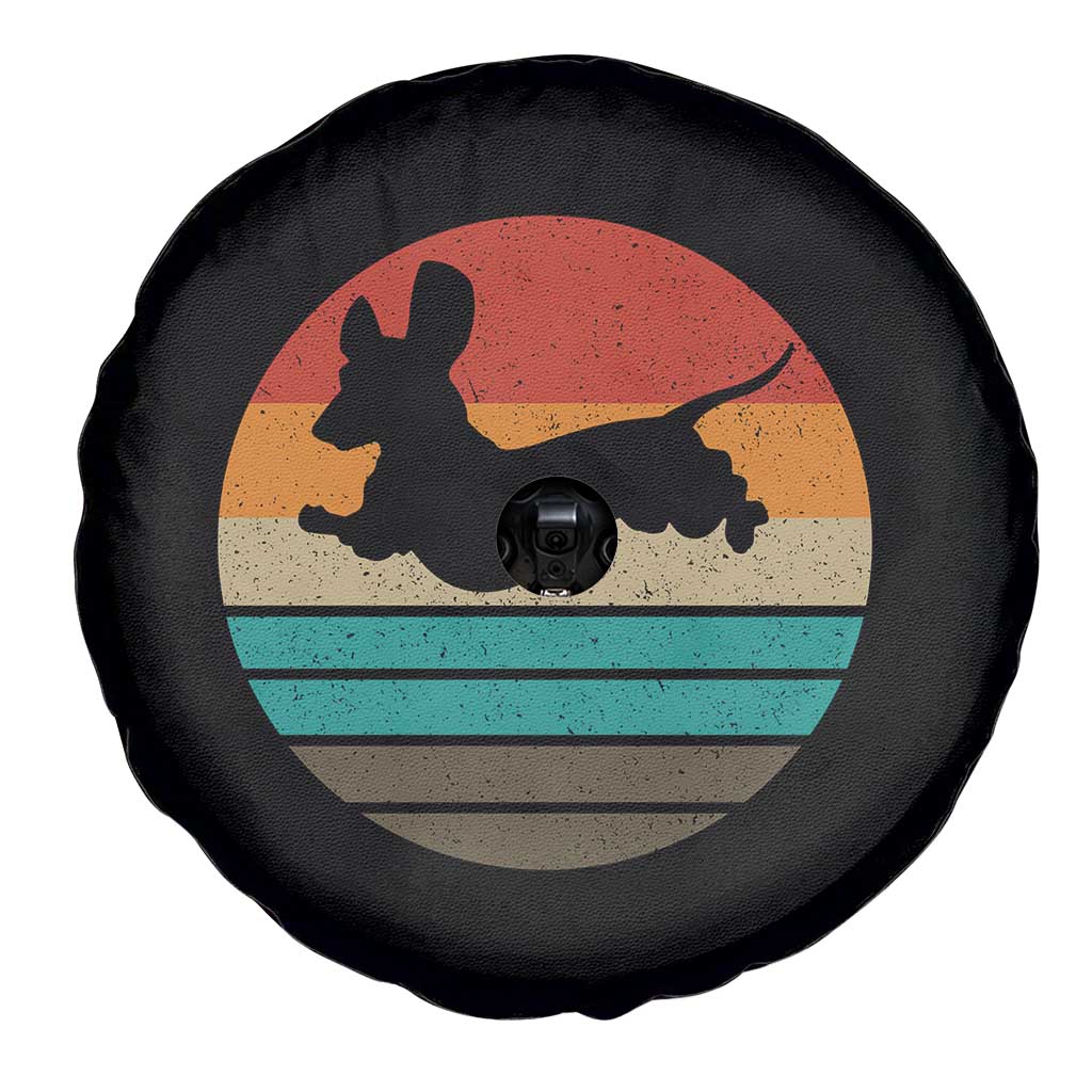Vintage Dachshund Spare Tire Cover 60s 70s Retro Grunge Weiner Dog Love - Wonder Print Shop