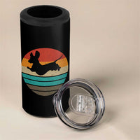 Vintage Dachshund 4 in 1 Can Cooler Tumbler 60s 70s Retro Grunge Weiner Dog Love - Wonder Print Shop