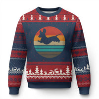 Vintage Dachshund Ugly Christmas Sweater 60s 70s Retro Grunge Weiner Dog Love - Wonder Print Shop