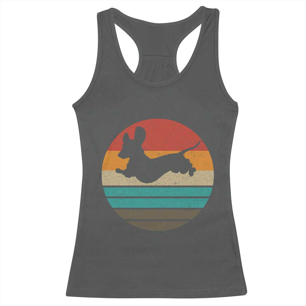 Vintage Dachshund Racerback Tank Top 60s 70s Retro Grunge Weiner Dog Love - Wonder Print Shop