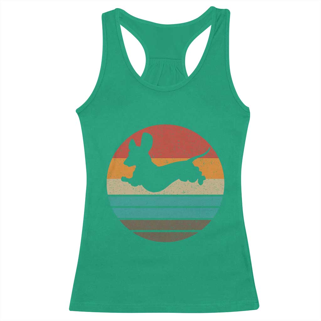 Vintage Dachshund Racerback Tank Top 60s 70s Retro Grunge Weiner Dog Love - Wonder Print Shop