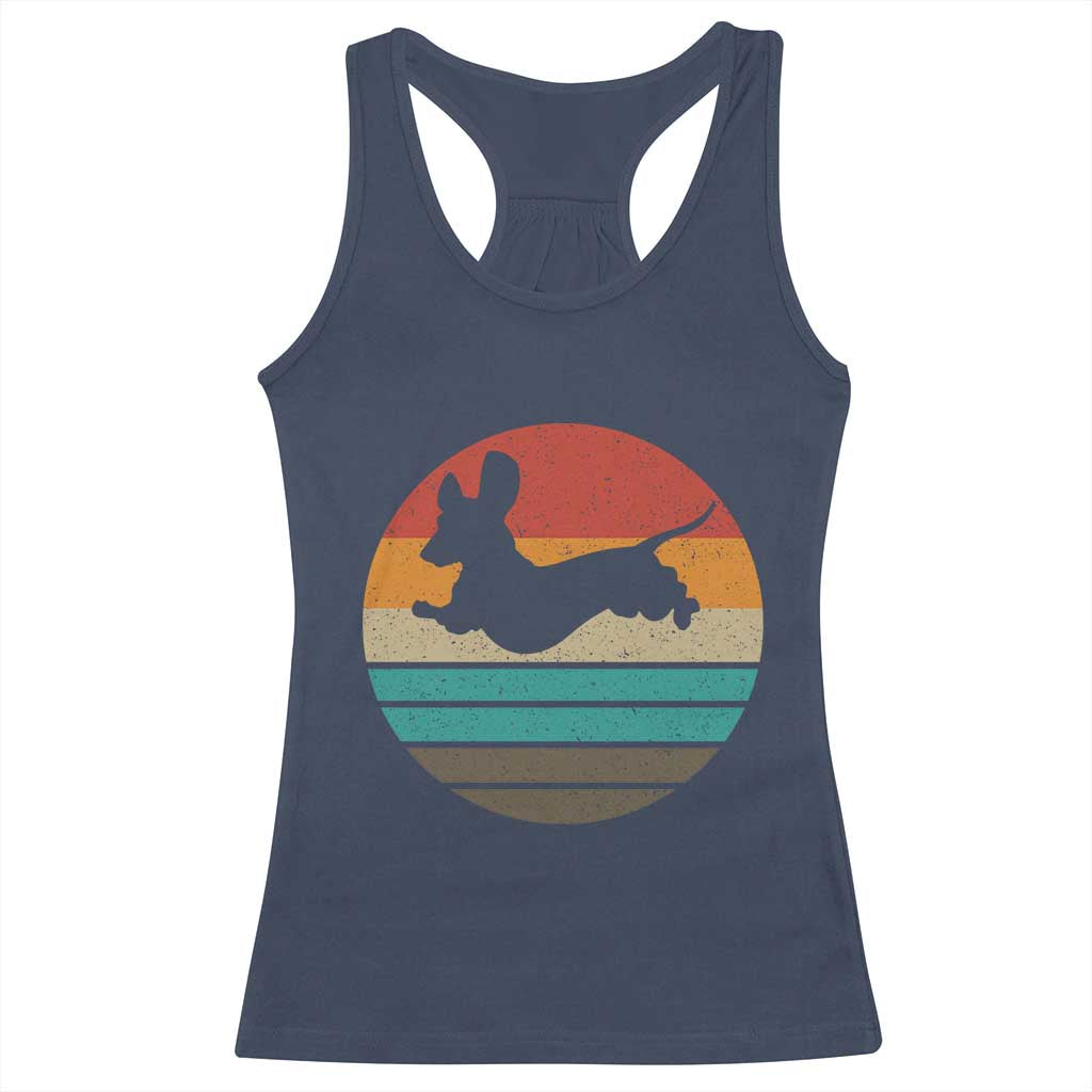 Vintage Dachshund Racerback Tank Top 60s 70s Retro Grunge Weiner Dog Love - Wonder Print Shop