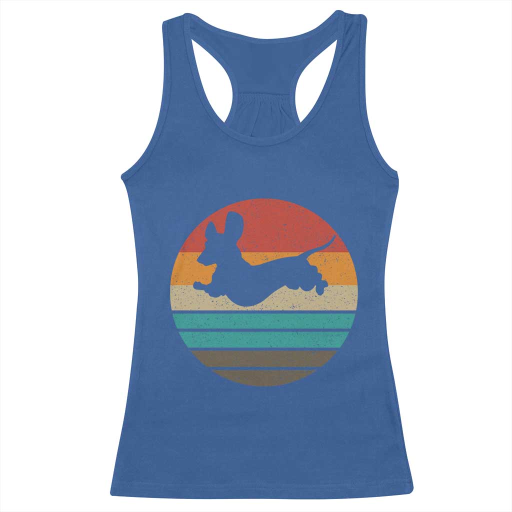 Vintage Dachshund Racerback Tank Top 60s 70s Retro Grunge Weiner Dog Love - Wonder Print Shop