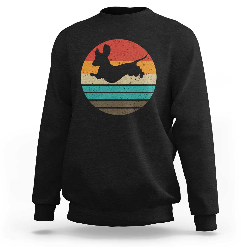 Vintage Dachshund Sweatshirt 60s 70s Retro Grunge Weiner Dog Love - Wonder Print Shop
