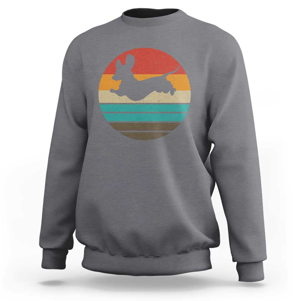 Vintage Dachshund Sweatshirt 60s 70s Retro Grunge Weiner Dog Love - Wonder Print Shop