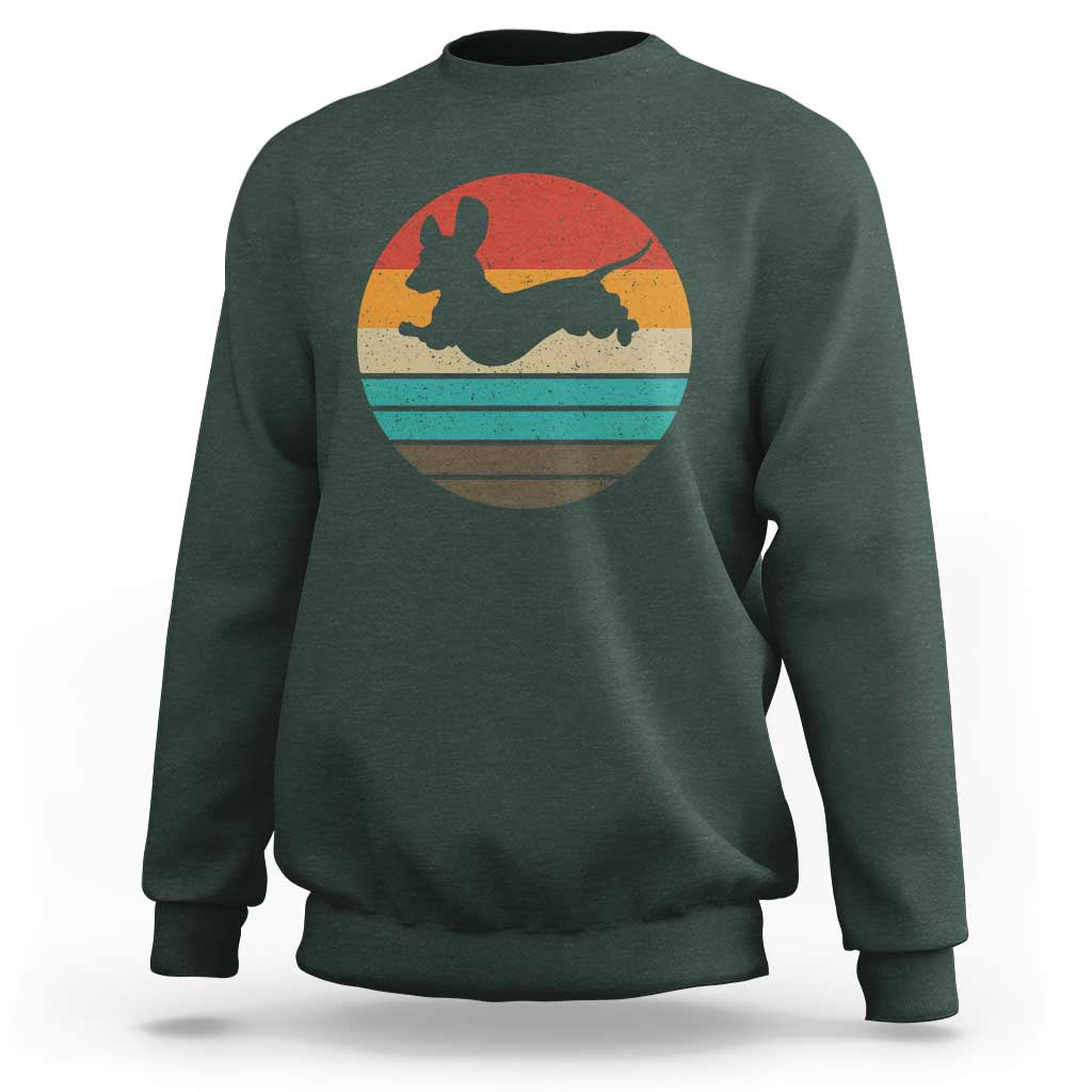 Vintage Dachshund Sweatshirt 60s 70s Retro Grunge Weiner Dog Love - Wonder Print Shop
