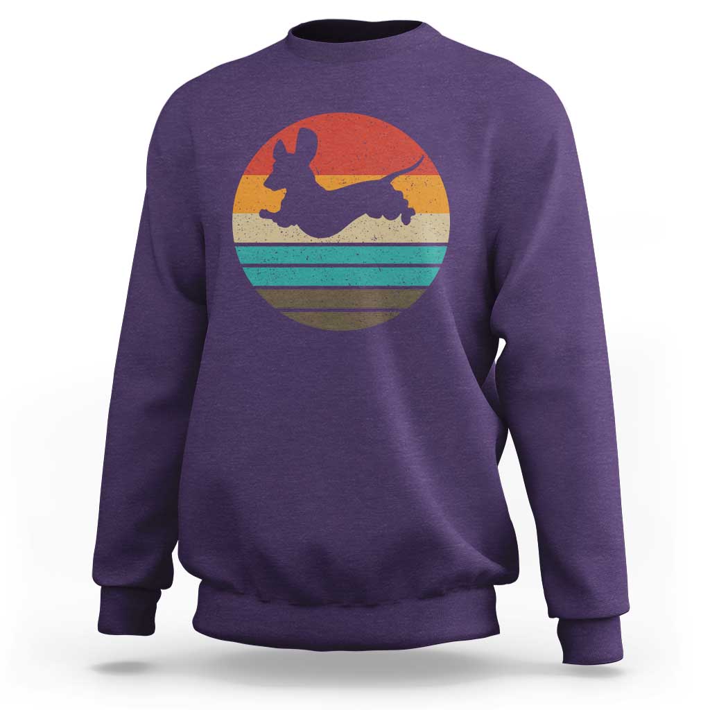 Vintage Dachshund Sweatshirt 60s 70s Retro Grunge Weiner Dog Love - Wonder Print Shop