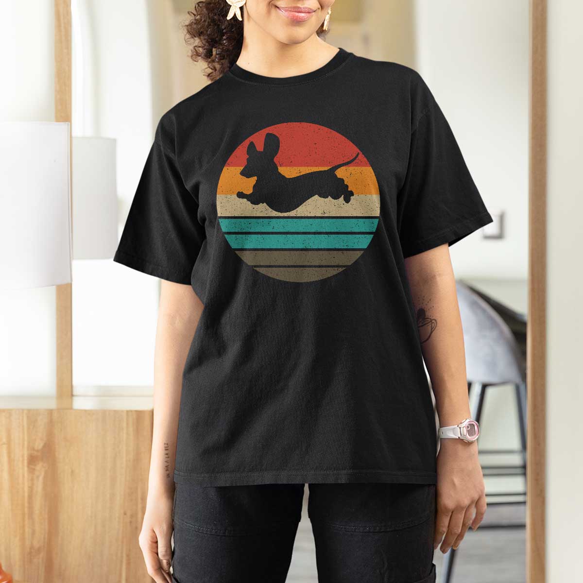 Vintage Dachshund T Shirt For Women 60s 70s Retro Grunge Weiner Dog Love - Wonder Print Shop