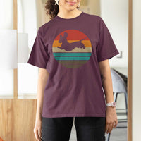 Vintage Dachshund T Shirt For Women 60s 70s Retro Grunge Weiner Dog Love - Wonder Print Shop