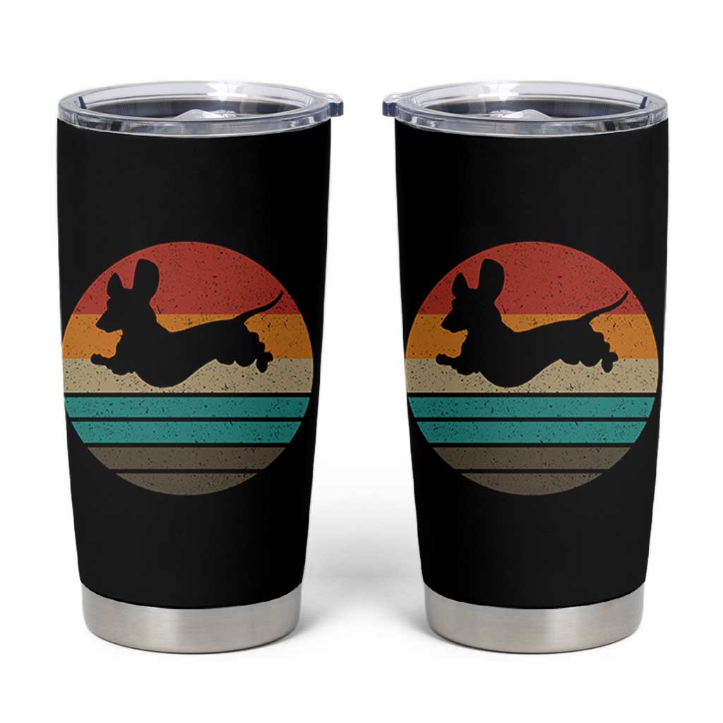 Vintage Dachshund Tumbler Cup 60s 70s Retro Grunge Weiner Dog Love - Wonder Print Shop