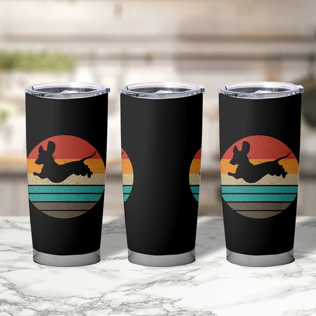 Vintage Dachshund Tumbler Cup 60s 70s Retro Grunge Weiner Dog Love - Wonder Print Shop