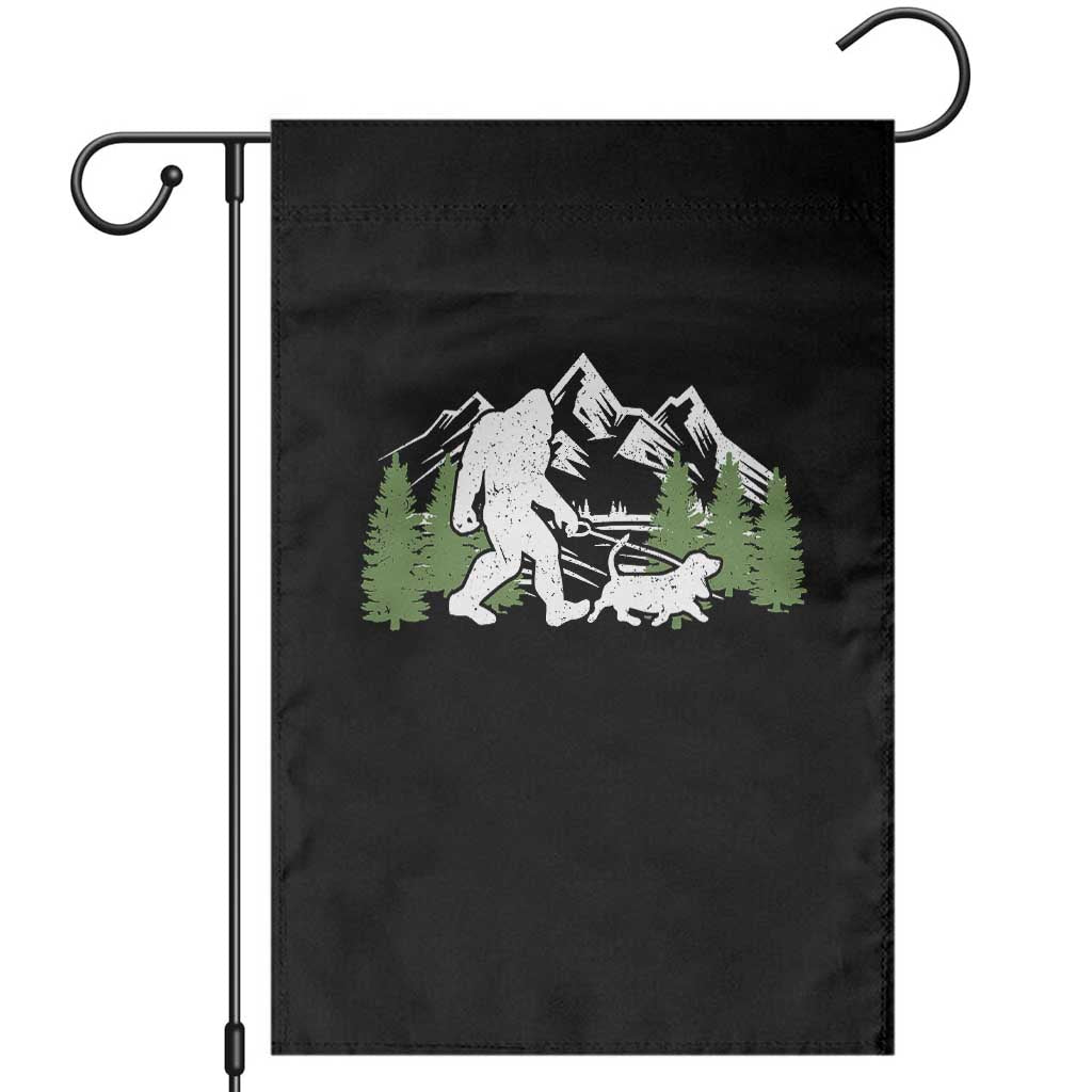 Bigfoot Walking Dachshund Garden Flag Funny Wiener Dog Gift Sasquatch - Wonder Print Shop