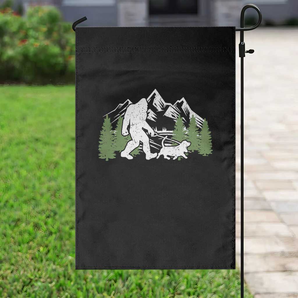 Bigfoot Walking Dachshund Garden Flag Funny Wiener Dog Gift Sasquatch - Wonder Print Shop