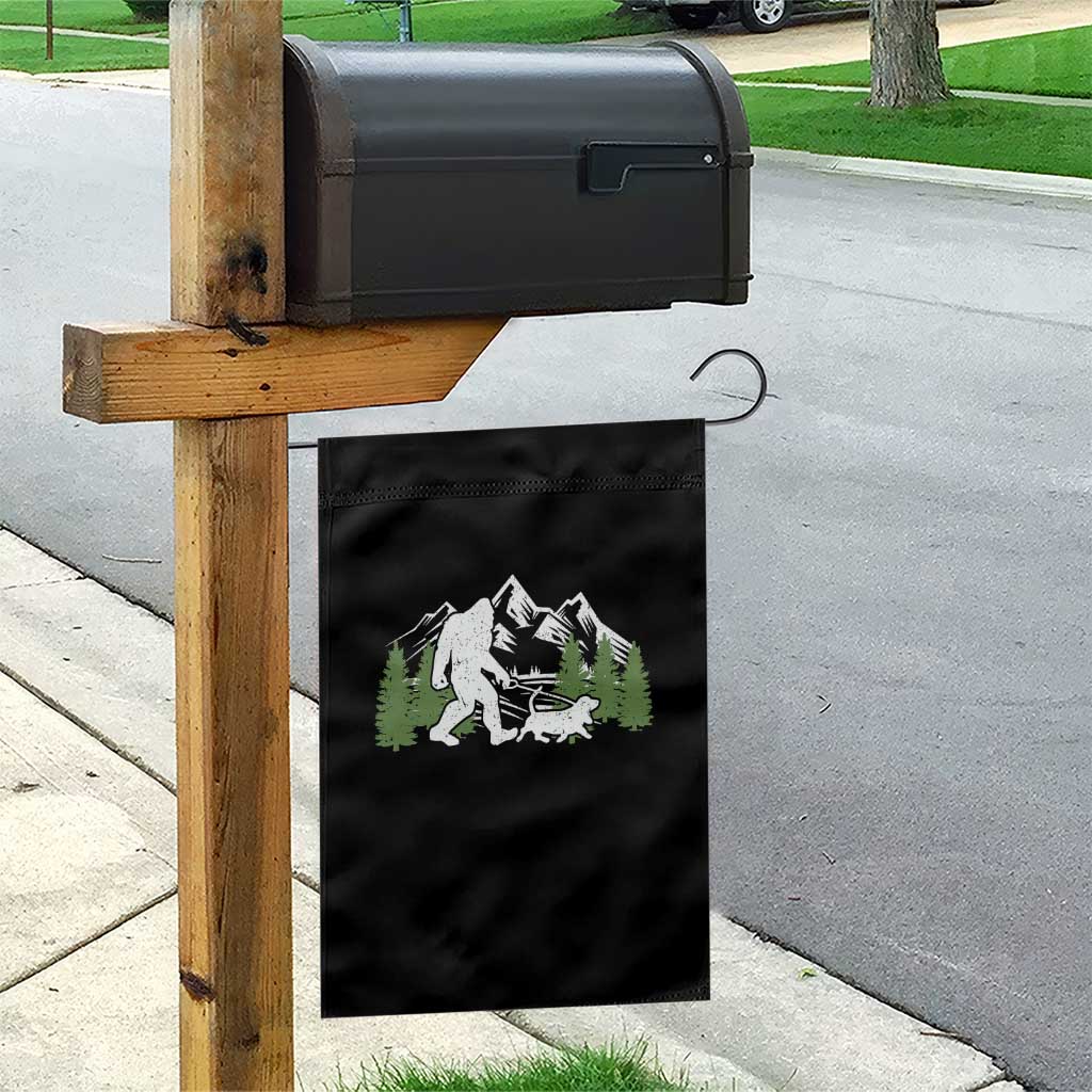 Bigfoot Walking Dachshund Garden Flag Funny Wiener Dog Gift Sasquatch - Wonder Print Shop