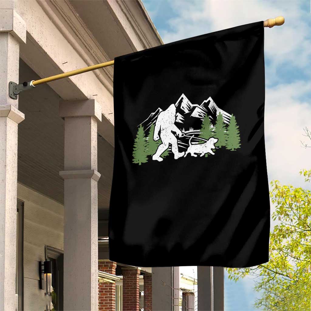 Bigfoot Walking Dachshund Garden Flag Funny Wiener Dog Gift Sasquatch - Wonder Print Shop