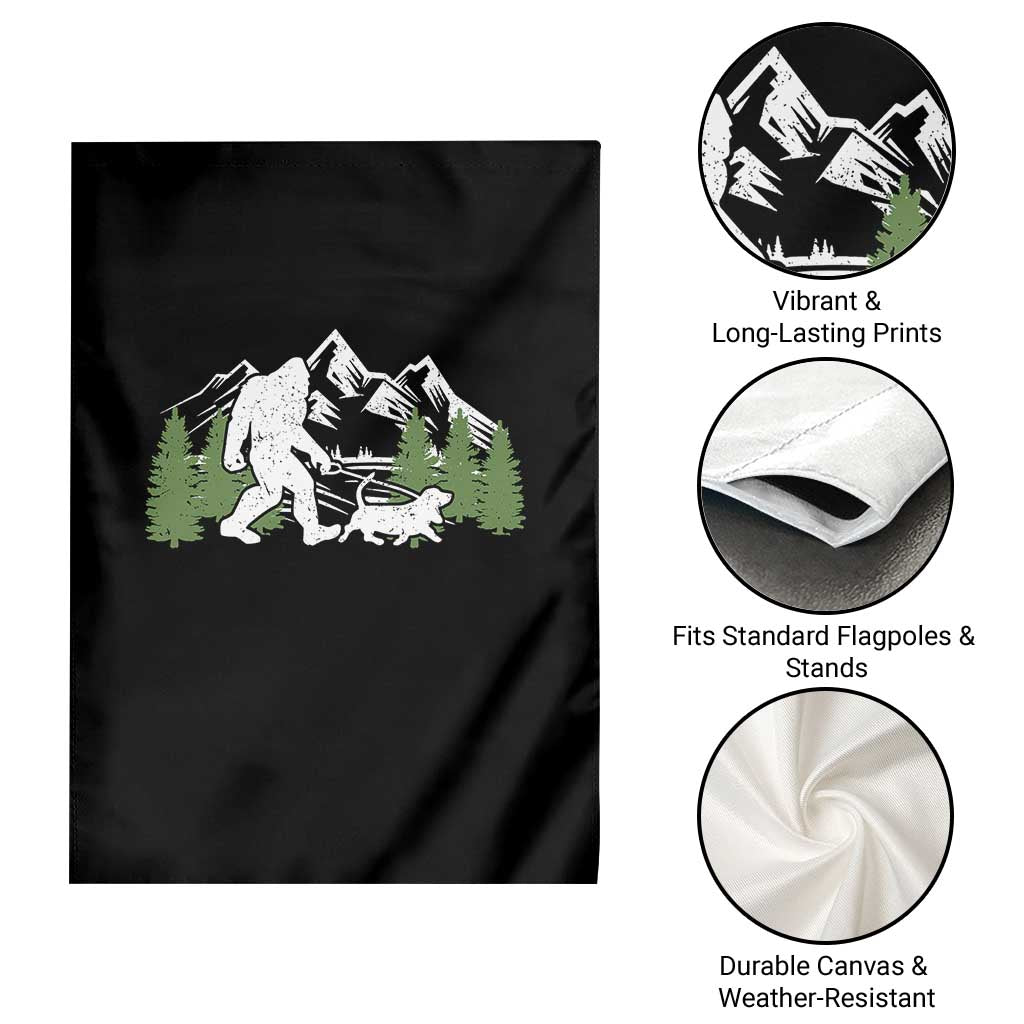 Bigfoot Walking Dachshund Garden Flag Funny Wiener Dog Gift Sasquatch - Wonder Print Shop