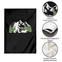 Bigfoot Walking Dachshund Garden Flag Funny Wiener Dog Gift Sasquatch - Wonder Print Shop