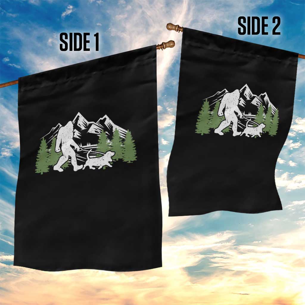 Bigfoot Walking Dachshund Garden Flag Funny Wiener Dog Gift Sasquatch - Wonder Print Shop