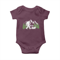 Bigfoot Walking Dachshund Baby Onesie Funny Wiener Dog Gift Sasquatch - Wonder Print Shop