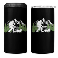 Bigfoot Walking Dachshund 4 in 1 Can Cooler Tumbler Funny Wiener Dog Gift Sasquatch - Wonder Print Shop