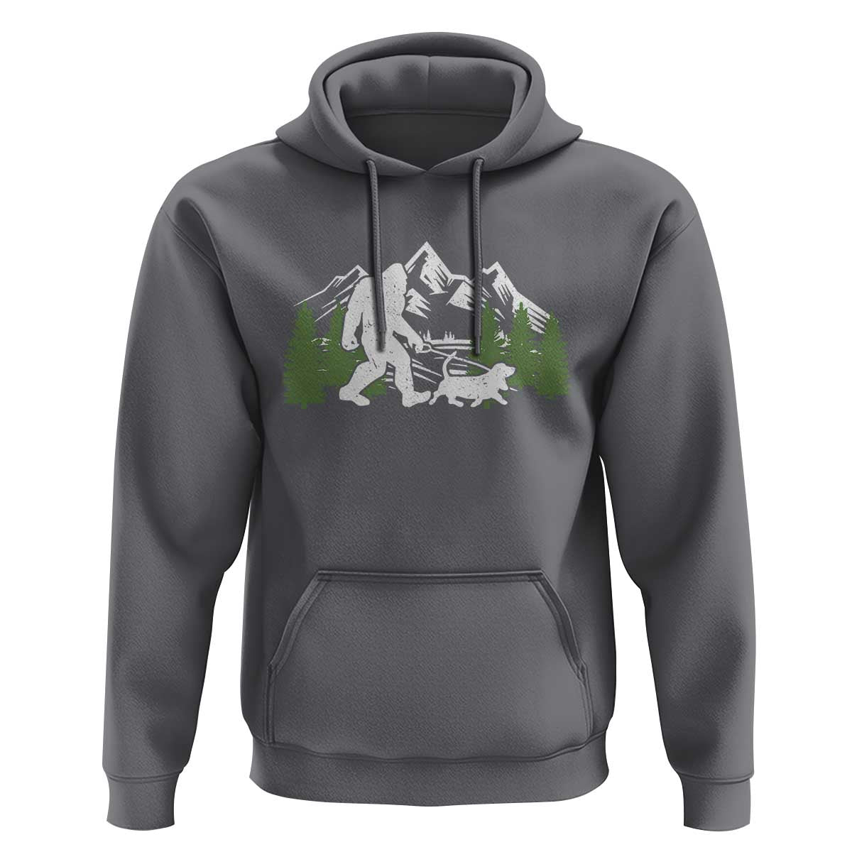 Bigfoot Walking Dachshund Hoodie Funny Wiener Dog Gift Sasquatch - Wonder Print Shop