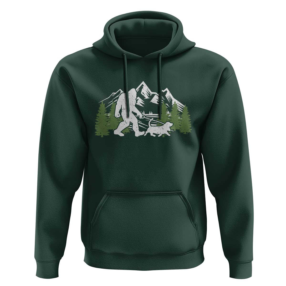 Bigfoot Walking Dachshund Hoodie Funny Wiener Dog Gift Sasquatch - Wonder Print Shop