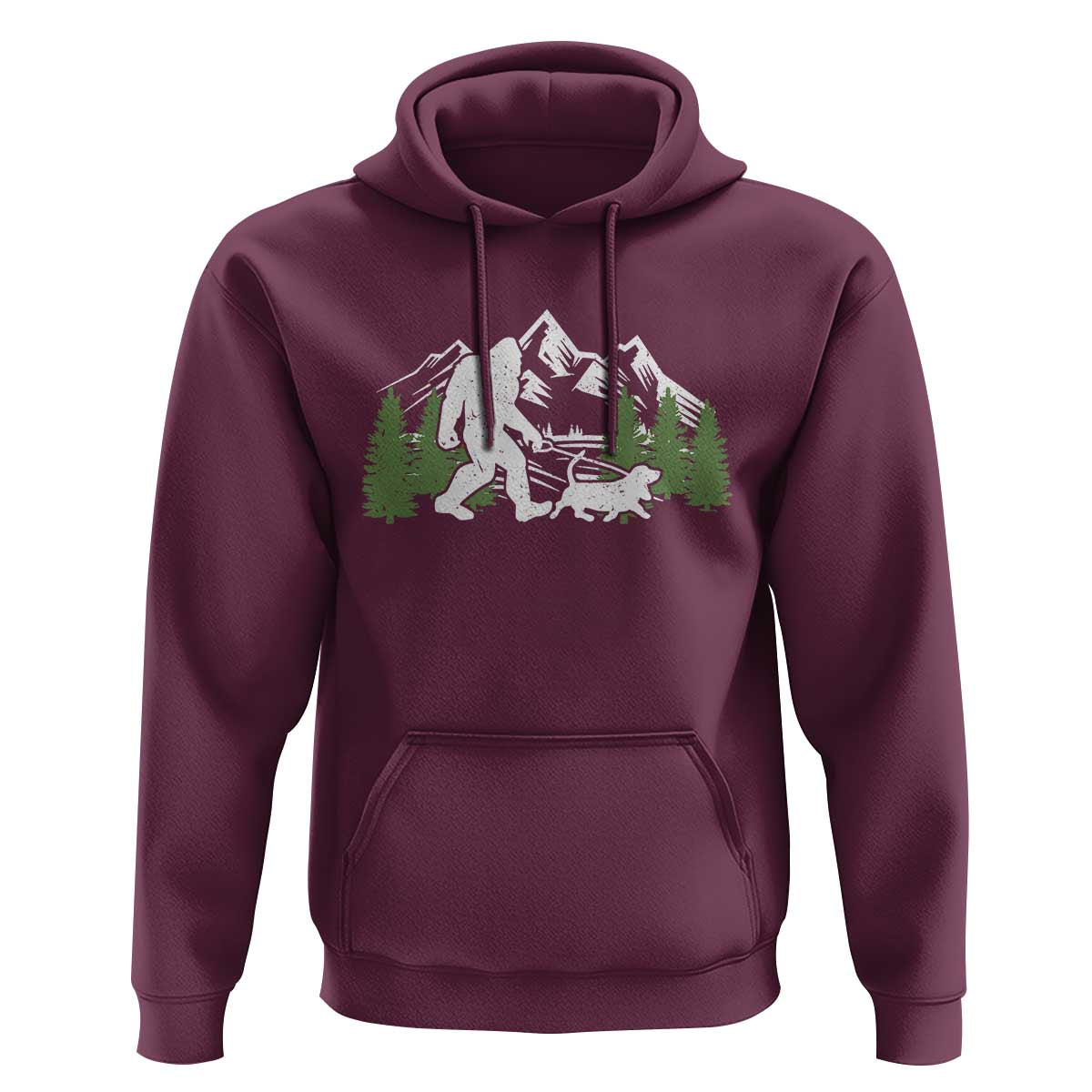 Bigfoot Walking Dachshund Hoodie Funny Wiener Dog Gift Sasquatch - Wonder Print Shop