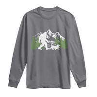 Bigfoot Walking Dachshund Long Sleeve Shirt Funny Wiener Dog Gift Sasquatch - Wonder Print Shop