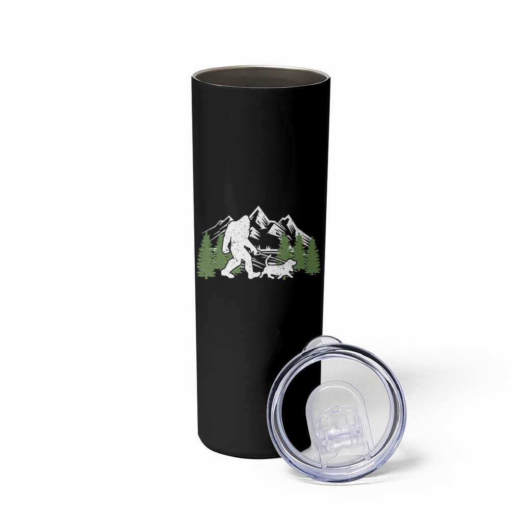 Bigfoot Walking Dachshund Skinny Tumbler Funny Wiener Dog Gift Sasquatch - Wonder Print Shop