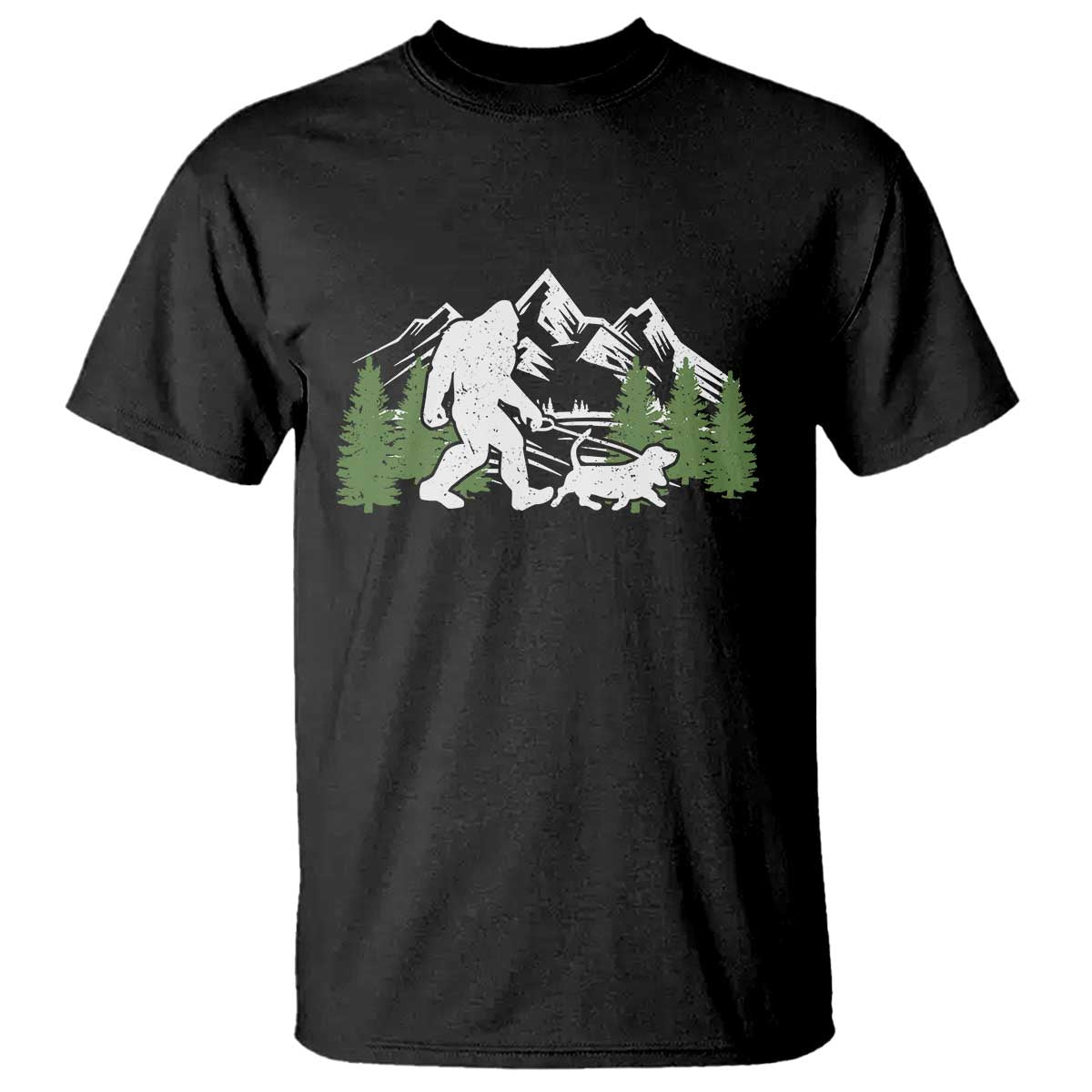 Bigfoot Walking Dachshund T Shirt Funny Wiener Dog Gift Sasquatch - Wonder Print Shop