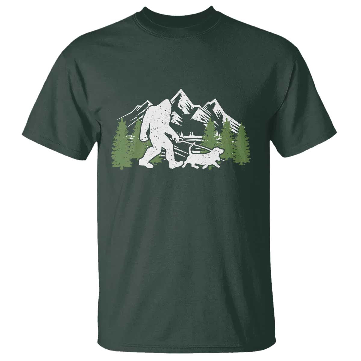 Bigfoot Walking Dachshund T Shirt Funny Wiener Dog Gift Sasquatch - Wonder Print Shop