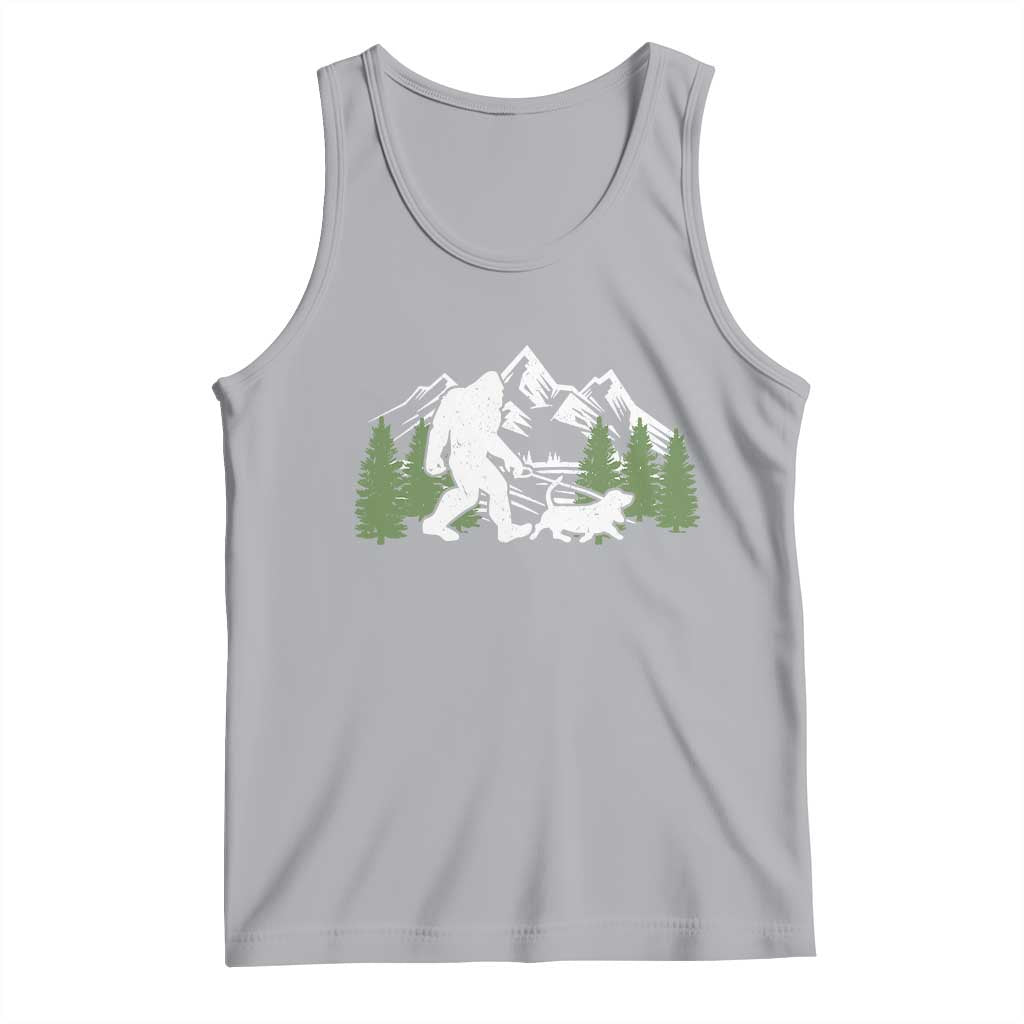 Bigfoot Walking Dachshund Tank Top Funny Wiener Dog Gift Sasquatch - Wonder Print Shop