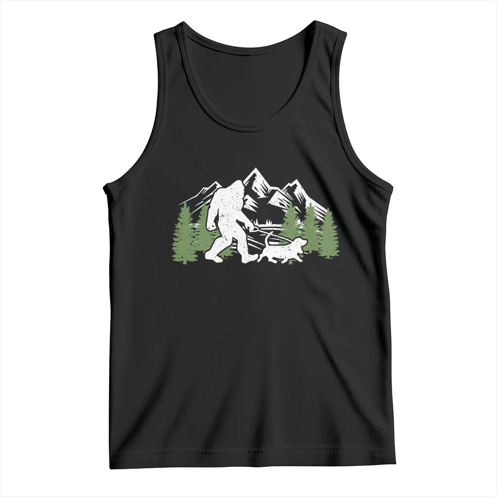 Bigfoot Walking Dachshund Tank Top Funny Wiener Dog Gift Sasquatch - Wonder Print Shop