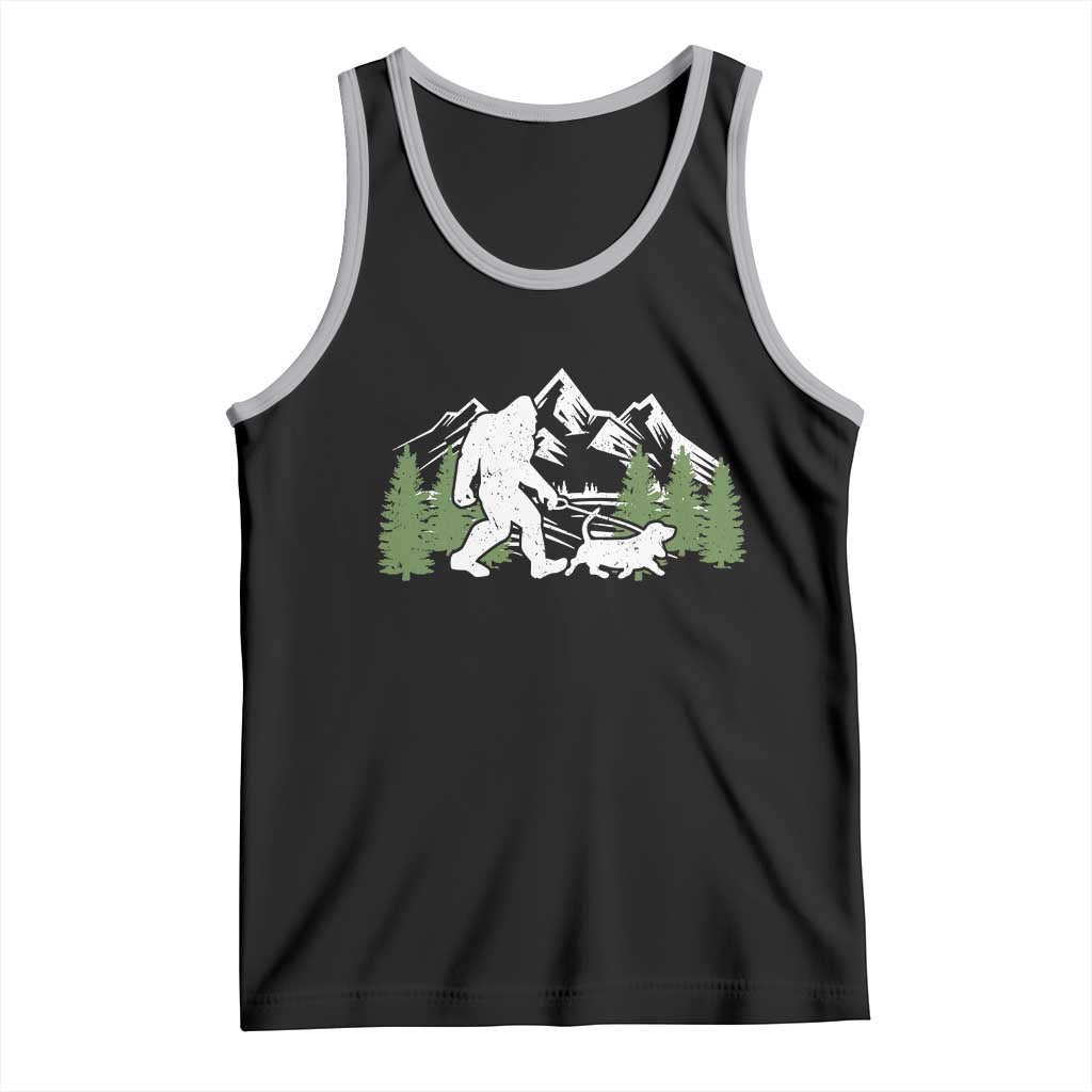 Bigfoot Walking Dachshund Tank Top Funny Wiener Dog Gift Sasquatch - Wonder Print Shop