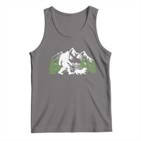 Bigfoot Walking Dachshund Tank Top Funny Wiener Dog Gift Sasquatch - Wonder Print Shop