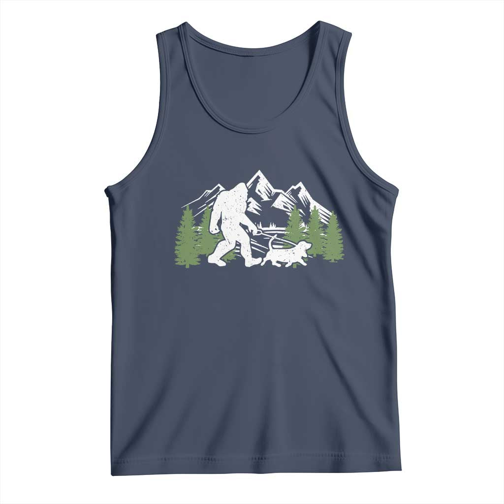 Bigfoot Walking Dachshund Tank Top Funny Wiener Dog Gift Sasquatch - Wonder Print Shop