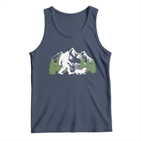 Bigfoot Walking Dachshund Tank Top Funny Wiener Dog Gift Sasquatch - Wonder Print Shop