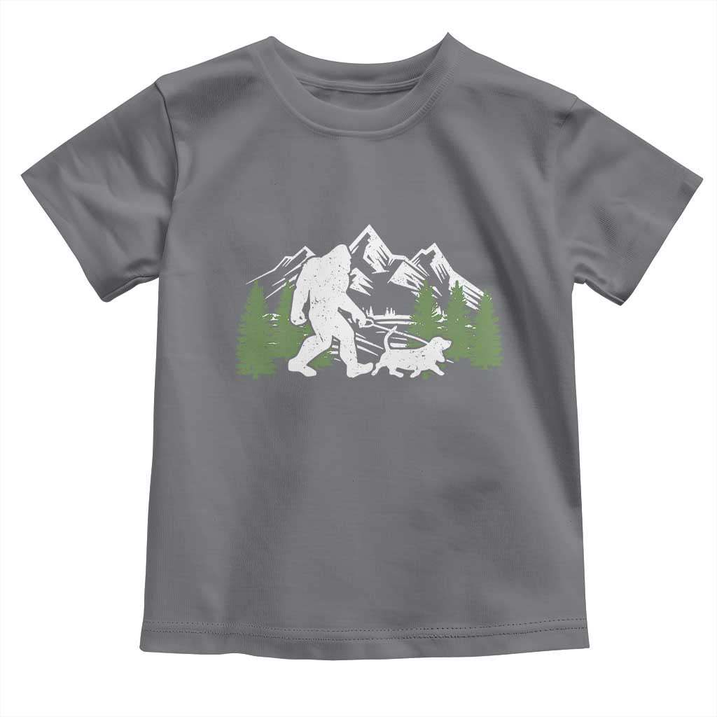 Bigfoot Walking Dachshund Toddler T Shirt Funny Wiener Dog Gift Sasquatch - Wonder Print Shop