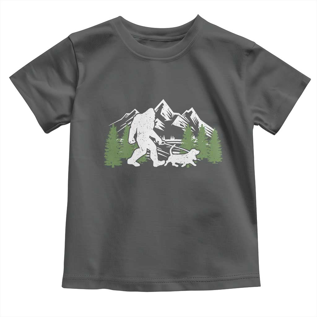 Bigfoot Walking Dachshund Toddler T Shirt Funny Wiener Dog Gift Sasquatch - Wonder Print Shop