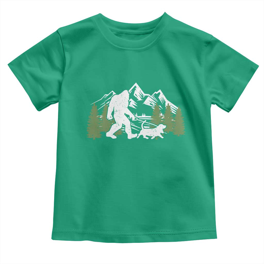 Bigfoot Walking Dachshund Toddler T Shirt Funny Wiener Dog Gift Sasquatch - Wonder Print Shop