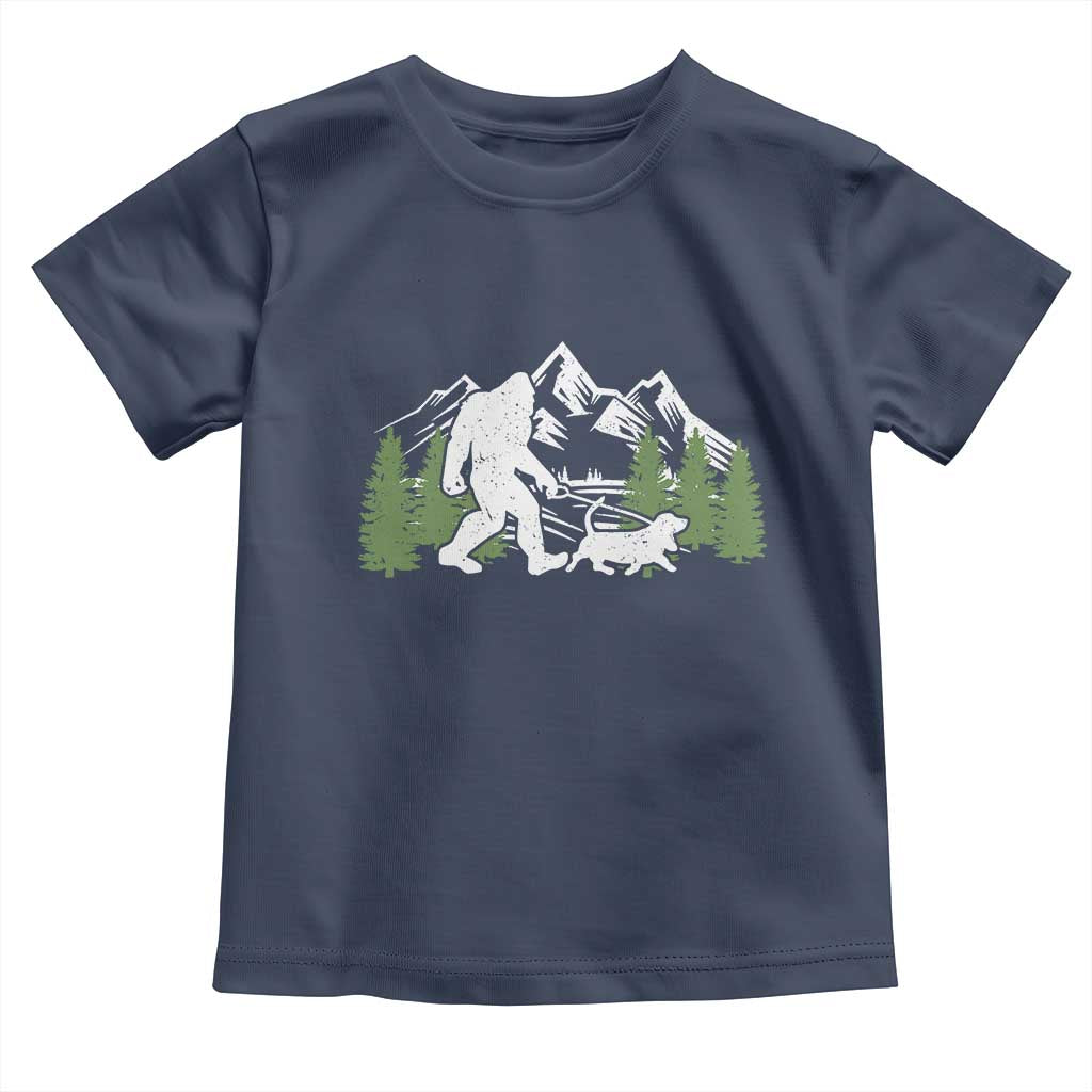 Bigfoot Walking Dachshund Toddler T Shirt Funny Wiener Dog Gift Sasquatch - Wonder Print Shop