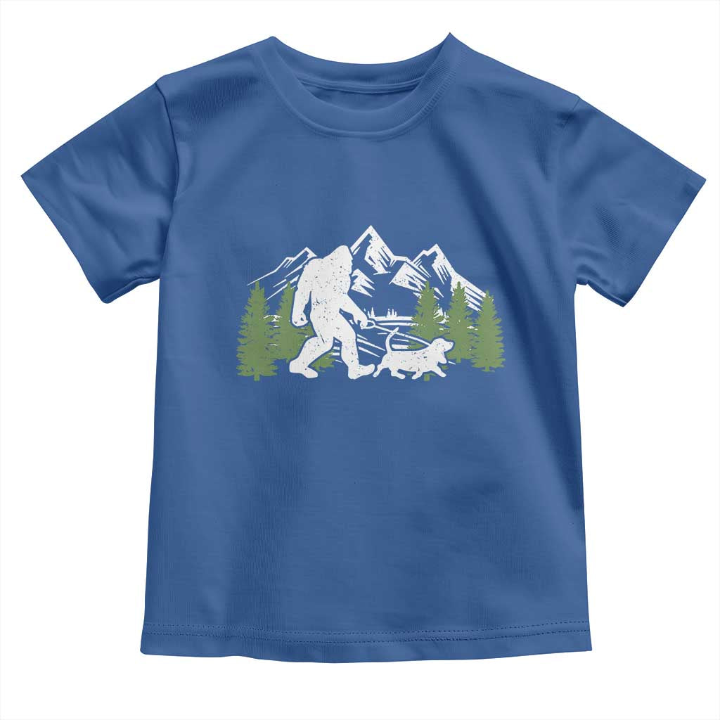 Bigfoot Walking Dachshund Toddler T Shirt Funny Wiener Dog Gift Sasquatch - Wonder Print Shop