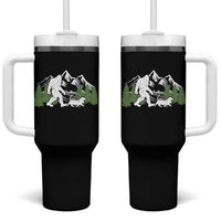 Bigfoot Walking Dachshund Tumbler With Handle Funny Wiener Dog Gift Sasquatch - Wonder Print Shop