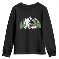 Bigfoot Walking Dachshund Youth Sweatshirt Funny Wiener Dog Gift Sasquatch - Wonder Print Shop