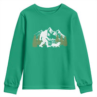 Bigfoot Walking Dachshund Youth Sweatshirt Funny Wiener Dog Gift Sasquatch - Wonder Print Shop