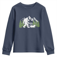 Bigfoot Walking Dachshund Youth Sweatshirt Funny Wiener Dog Gift Sasquatch - Wonder Print Shop