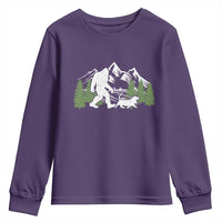 Bigfoot Walking Dachshund Youth Sweatshirt Funny Wiener Dog Gift Sasquatch - Wonder Print Shop