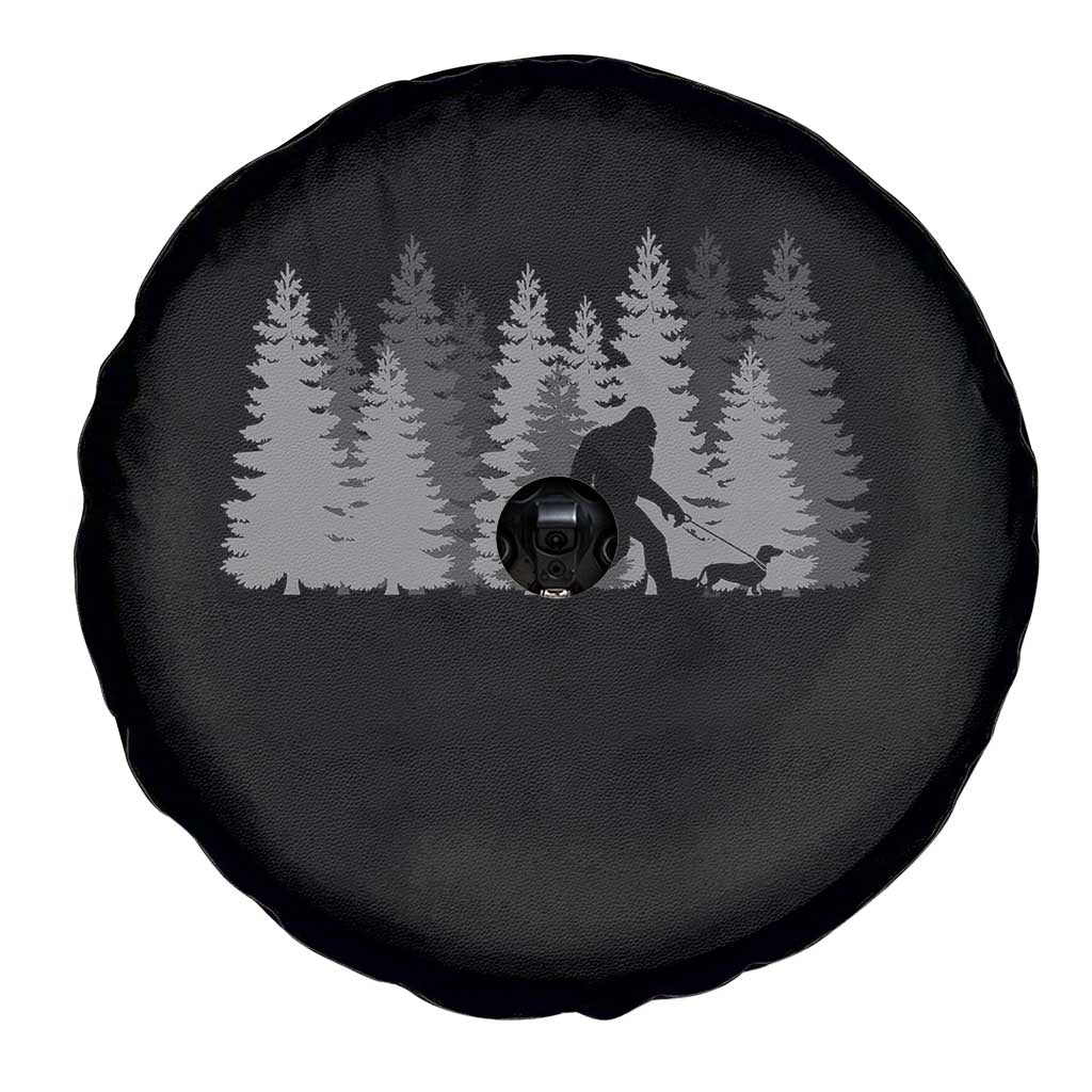 Bigfoot Walking Dachshund Spare Tire Cover Funny Wiener Dog Gift Forest Sasquatch Yeti - Wonder Print Shop